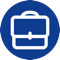 Icon Arbeitsplatz dunkelblau