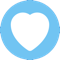 Icon Herz hellblau