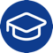 Icon ausbildung dunkelblau
