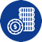 Icon money dunkelblau